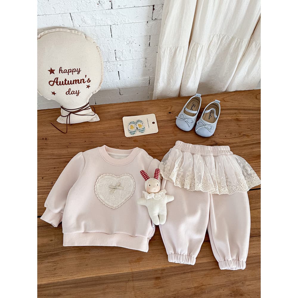 Roupas de bebê outono versão coreana bebê menina moletom dividido terno de duas peças menina doce bonito terno de passei
