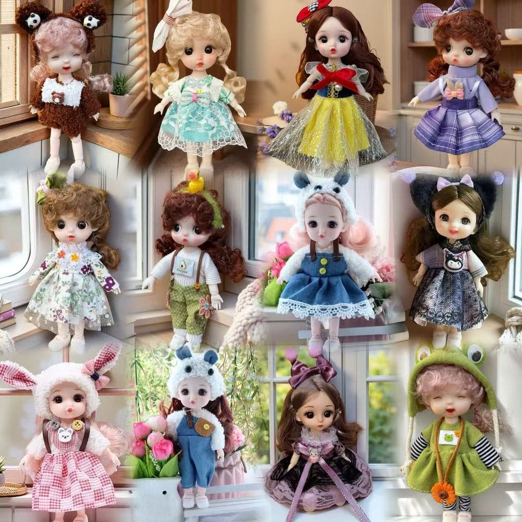 Novo Sonho Barbie 16-17cm Conjunto De Boneca Articulada Vestir Brinquedo Presente De Aniversário Para Meninas
