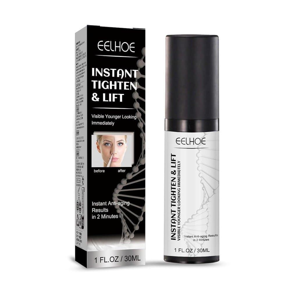 Sérum instantâneo para lifting e firmeza facial contendo ácido hialurônico e vitamina C – reduz rugas, linhas finas e in