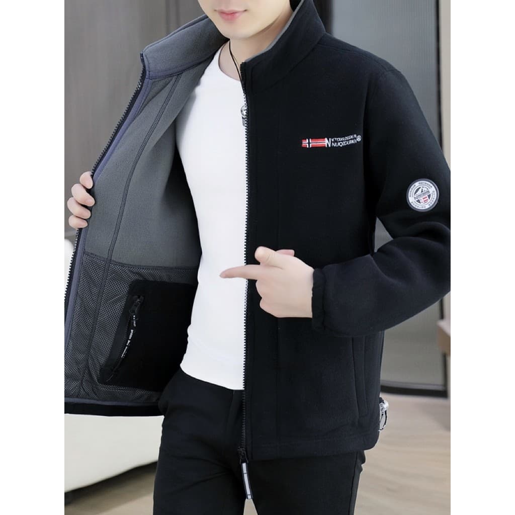 Jaqueta de lã Extra grande outono inverno dupla face velo grosso jaqueta de lã masculina inverno Casual jaqueta de lã de