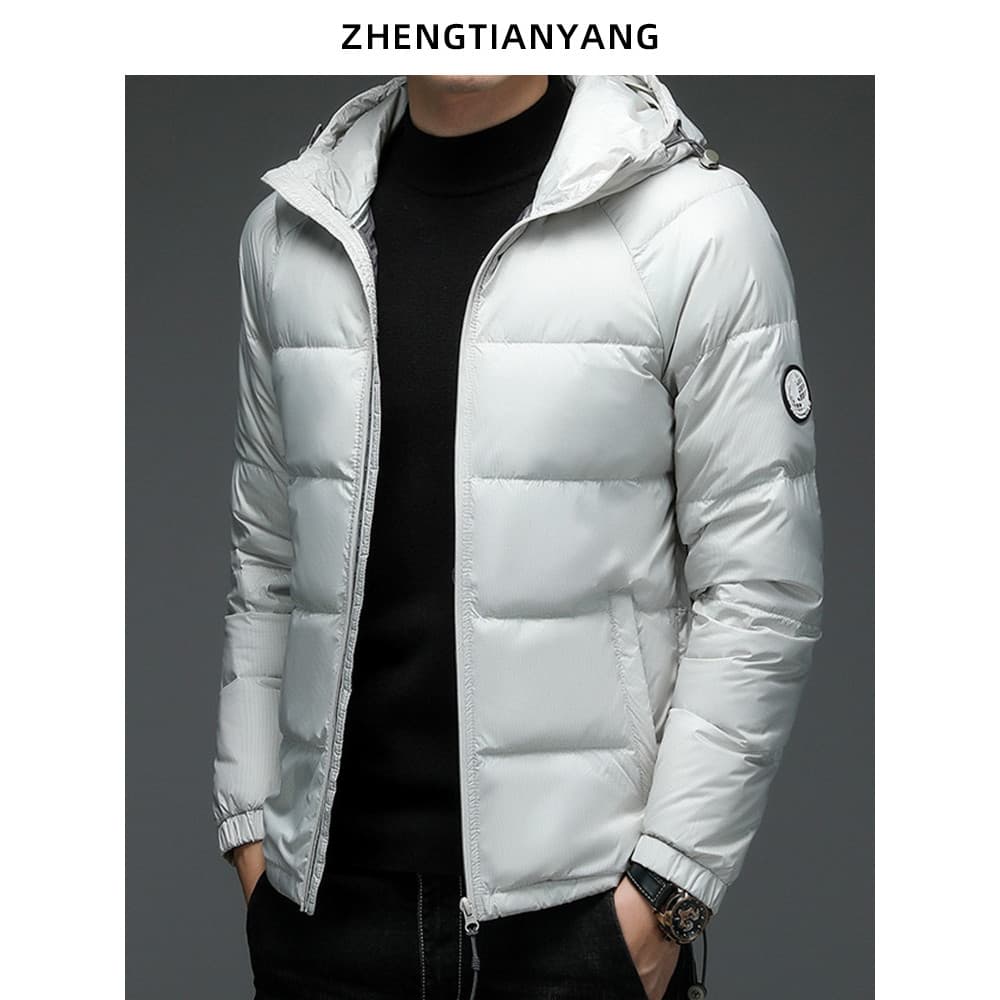 Grafeno Zero pressão leve jaqueta masculina inverno com capuz quente pão jaqueta curta na moda jaqueta leve masculina