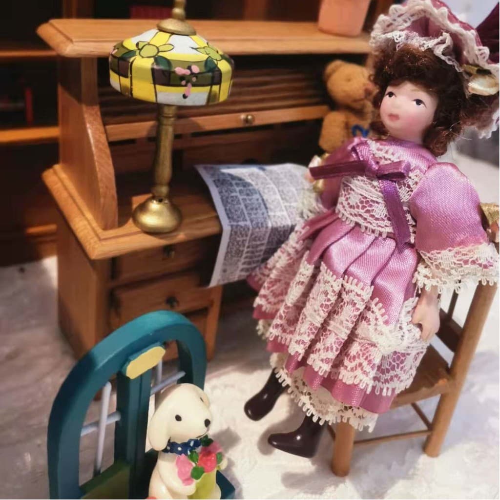 Figuras De Boneca Em Miniatura Articuláveis , Escala 1 : 12 , Figura Articulada , Casa De Bonecas , Conjunto De Pessoas 