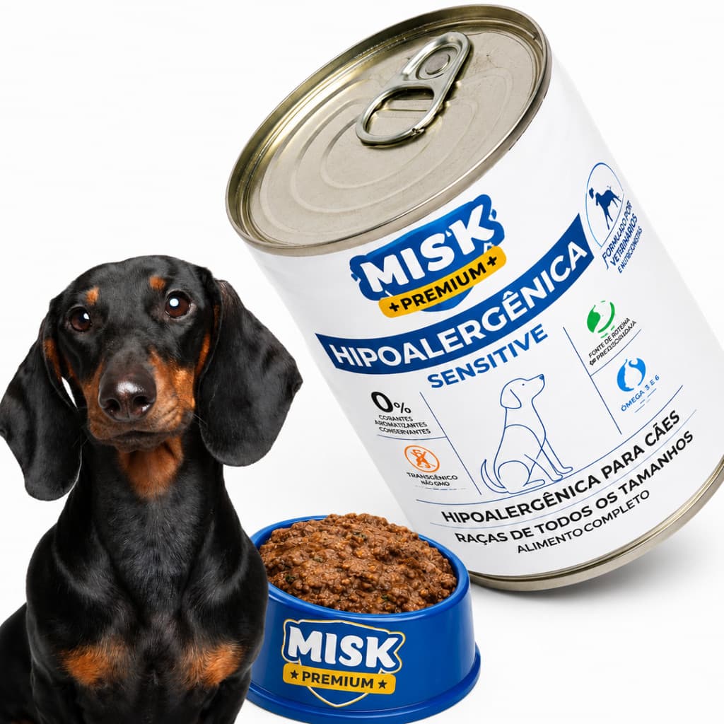 Ração Úmida 280g Para Cachorro Diet Sensível Hipoalergênica Cães Com Alergias Misk Premium