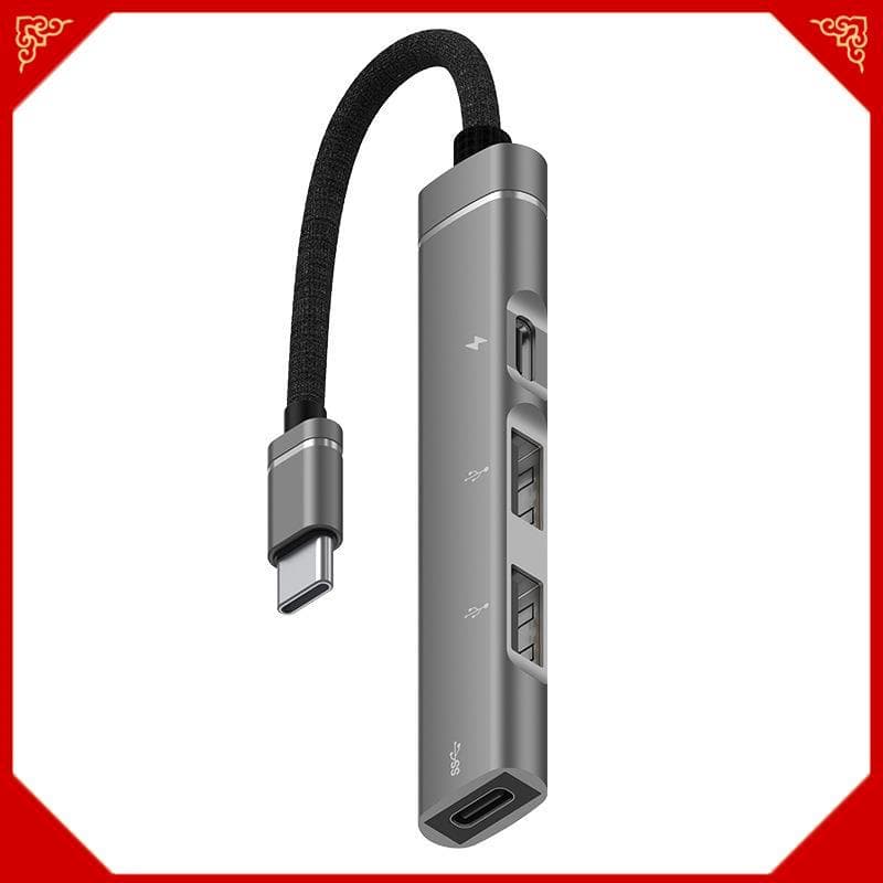 Para Android Telefone Móvel Computador Tablet Portátil PD Hub De Carregamento Tipo-C USB Doca De Expansão , Cinza