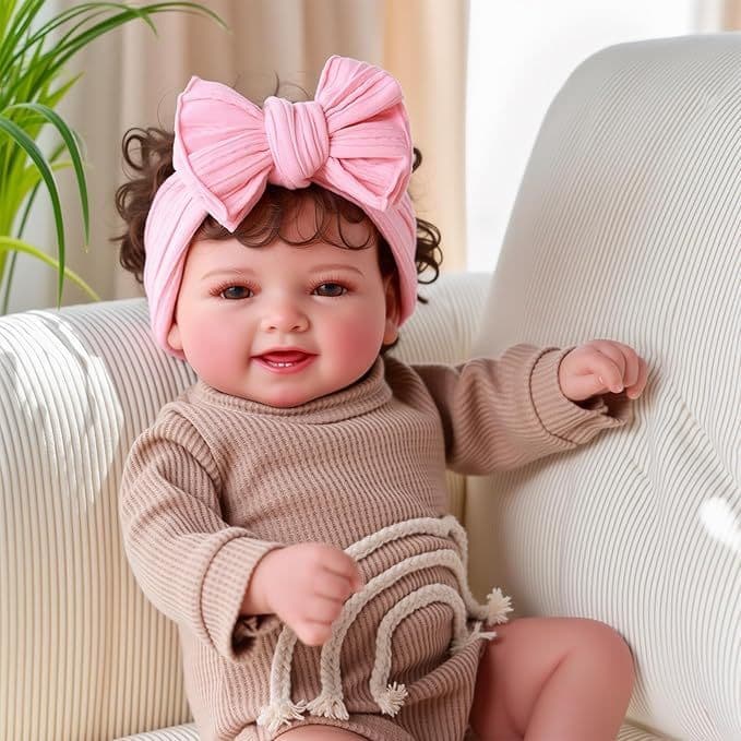 Boneca Bebê Reborn Realista - Mia, 43 cm, Linda e Realista - Bebê Recém-Nascido Articulada - Boneca Bebê Realista