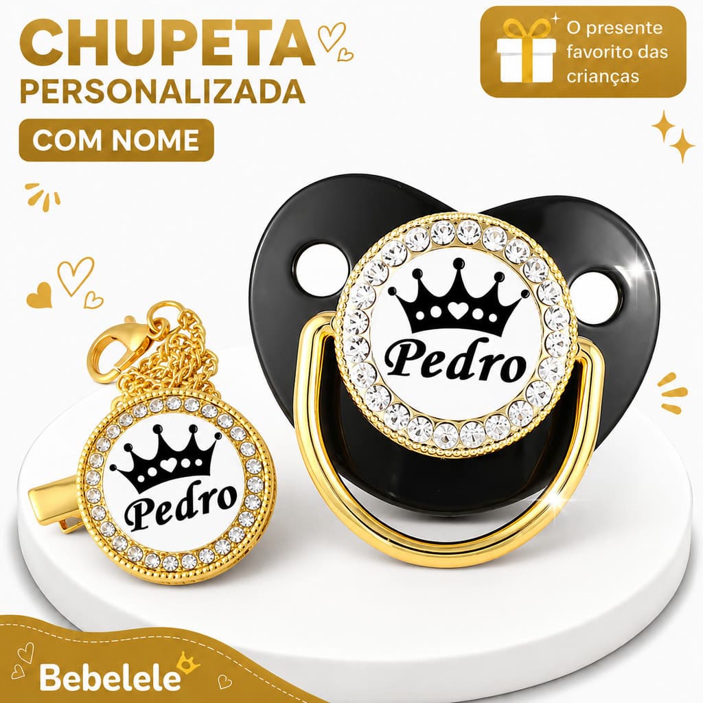 Chupeta de bebê, preta, personalizada com o nome/foto do menino, inclui clipe de chupeta chupeta personalizada #CV