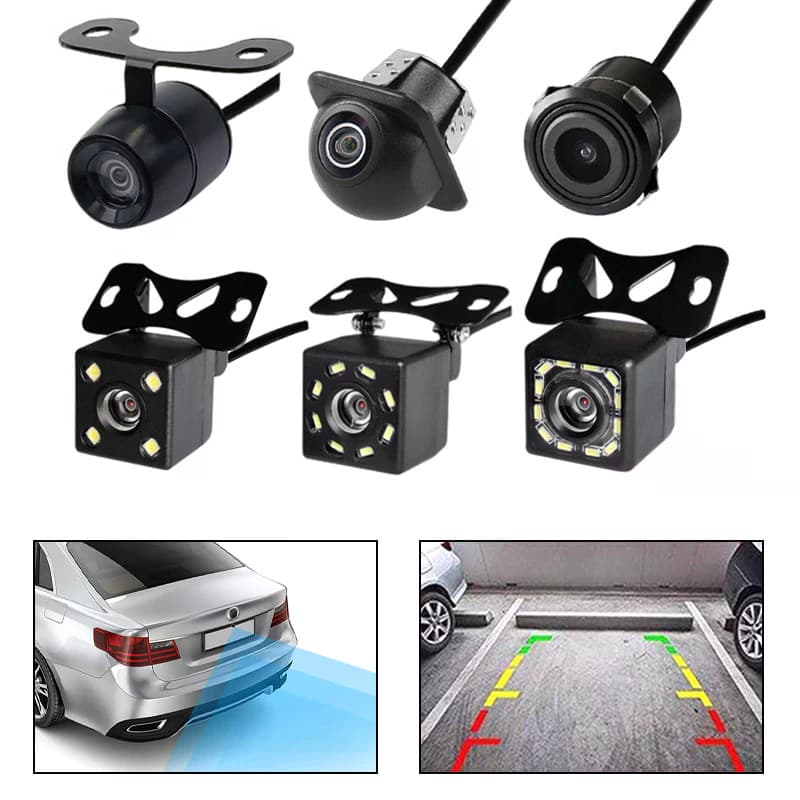 Câmera De Visão Traseira Do Carro 4LED/8LED/12LED Grande Angular HD À Prova D'água Estacionamento Reverso Sem Cabo RCA E
