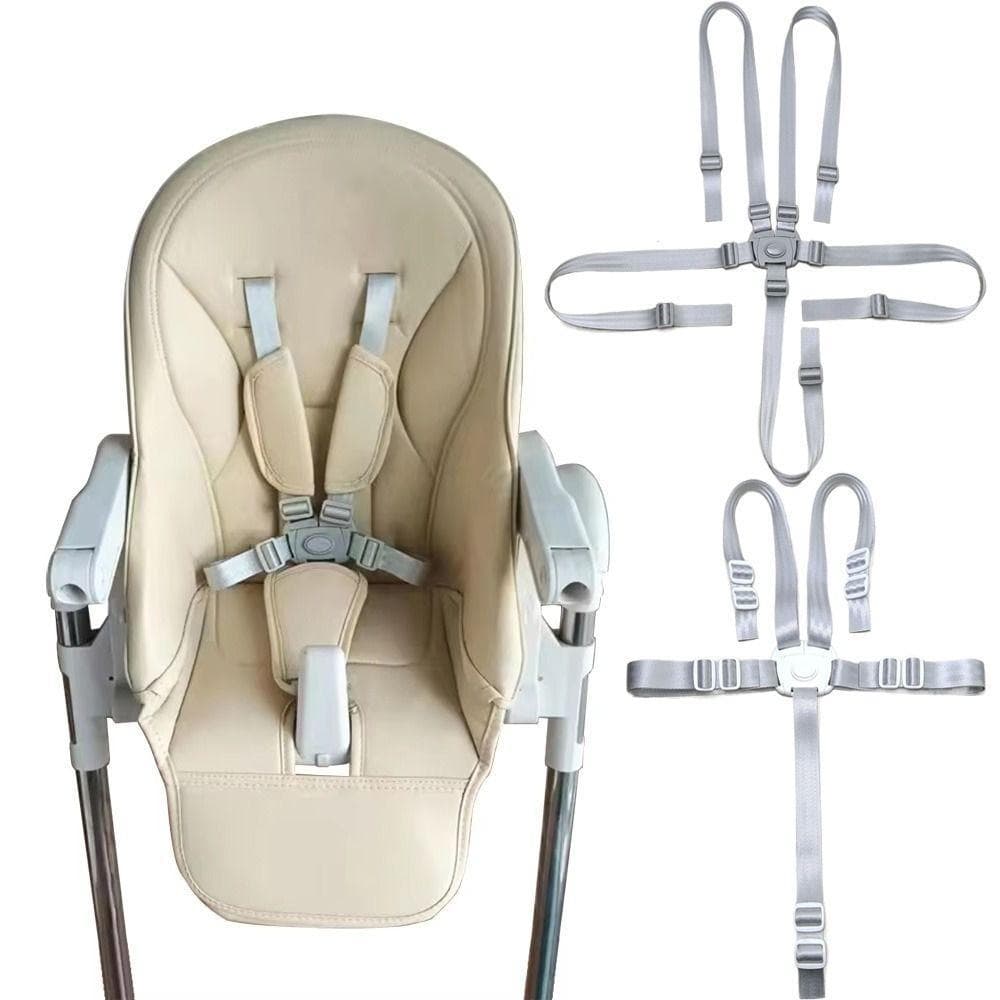 Correias De Cadeira Alta , Cinto De Alimentação De Bebê Ajustável Resistente , Faixa De Segurança Para De 5 Pontos