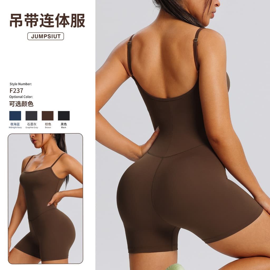 Novo Bodysuit de yoga feminino estilingue bonito volta roupas de Fitness de uma peça ajustável esportes roupas de yoga d