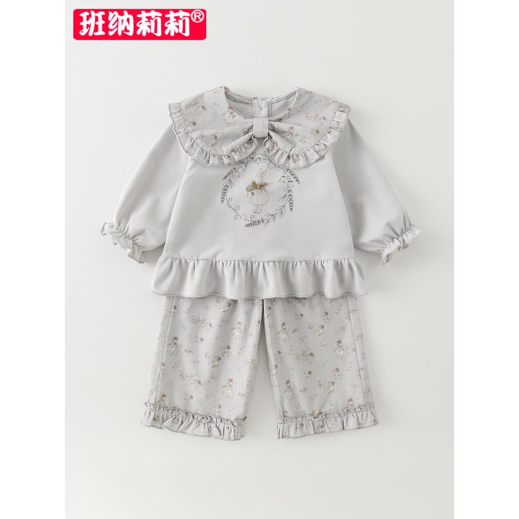 Crianças terno primavera outono roupas 2026 novo estilo bebê menina estilo coreano moletom calças outono bebê roupas da 