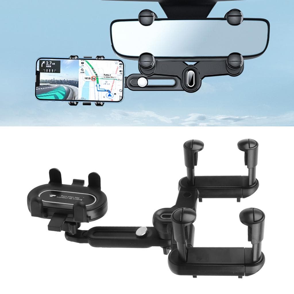 Suporte para telefone com espelho retrovisor Xixian para navegação no carro - suporte de clipe ajustável com