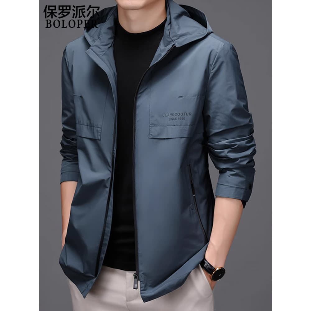 Paul 2026 outono novo estilo jaqueta masculina com capuz Casual solto jaqueta primavera outono jaqueta na moda roupas ma
