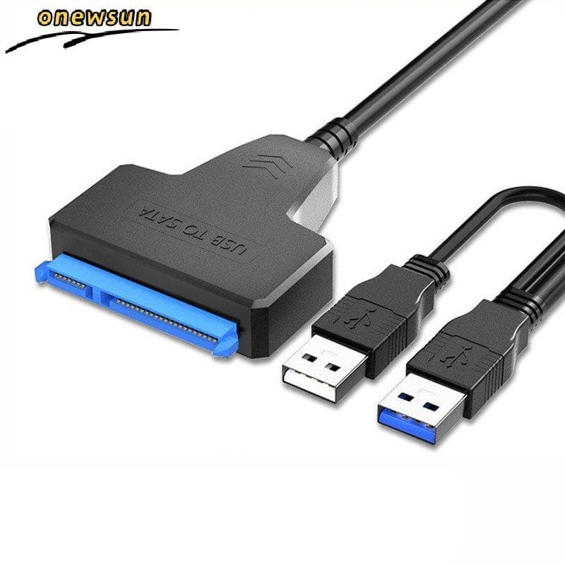 Adaptador De Cabo SATA Para USB2.0 De Até 6 Gbps 7 + 15/22 Pinos Suporte De Disco Rígido Externo SSD HDD De 2,5 Polegada