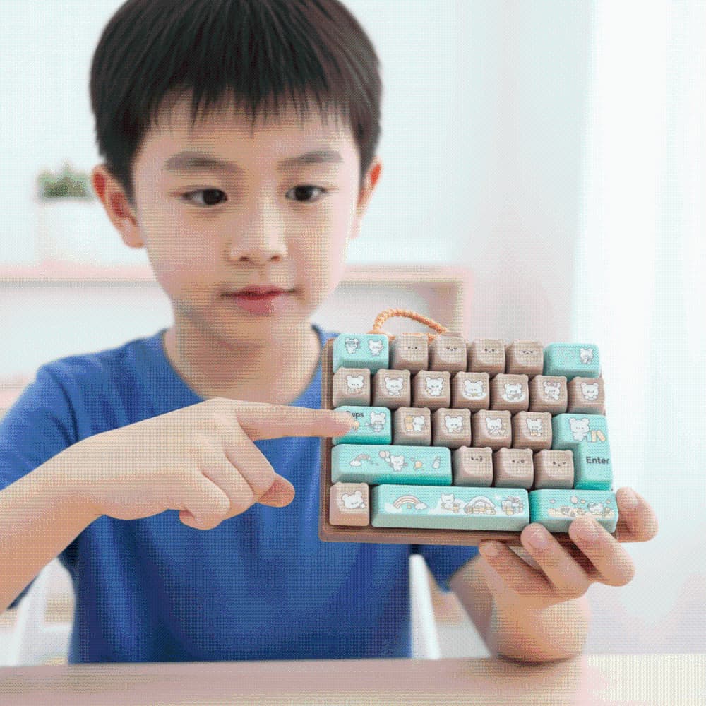 NEDFS Mini Teclado Mecânico , Suave Clicky 26 Teclas Mecânicas Fidget Toy , Tamanho Compacto