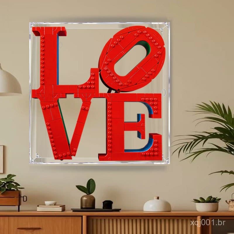 Compatível com o brinquedo de blocos de montar LEGO 31214 da série Art Life, escultura LOVE.