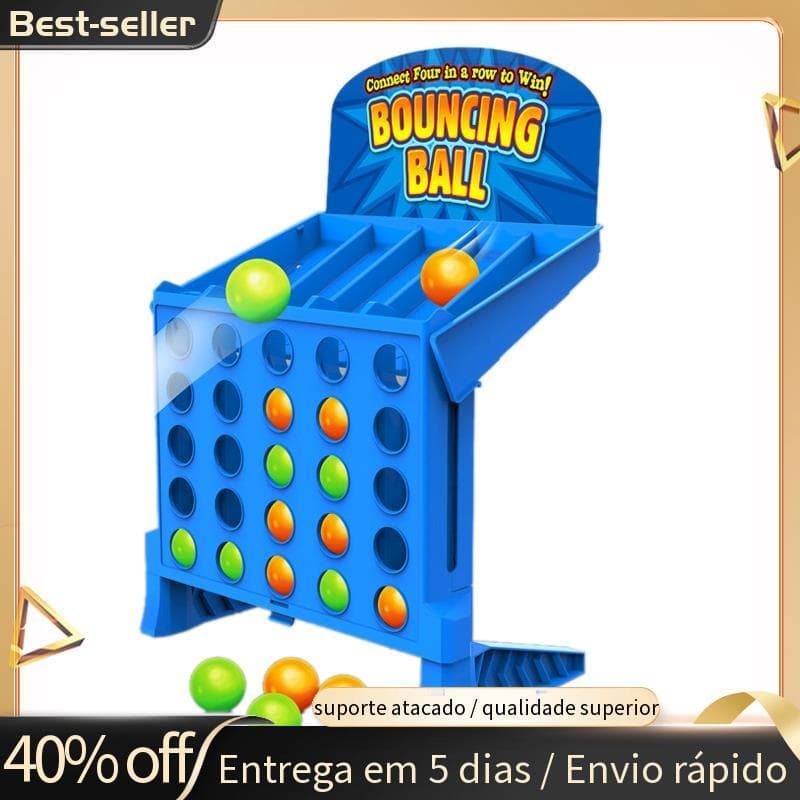 Saltando Ligando Brinquedos Educativos Crianças Portátil Saltar Bola Quatro Linhas Jogo De Tabuleiro Brinquedo Para