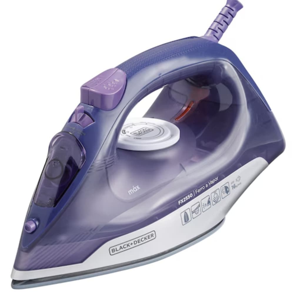 Ferro a Vapor Black & Decker FX2550 Ceramic Gliss  Base Cerâmica, Vapor Contínuo e Deslizamento Suave