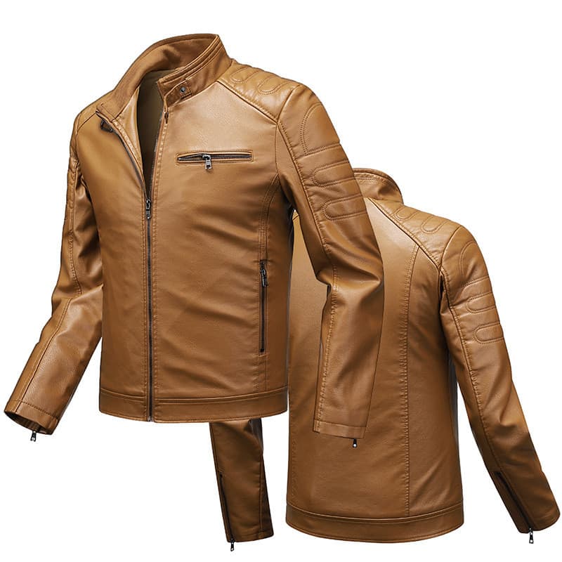 2025 Jaqueta De Couro Masculina De Tamanho Europeu Jaqueta Slim-fit Fina Primavera Outono Jaqueta Masculina Roupas De Mo