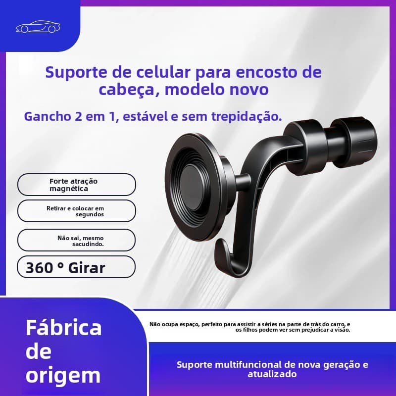 Novo estilo de encosto de cabeça traseiro do carro suporte magnético do telefone móvel Tablet travesseiro traseiro multi