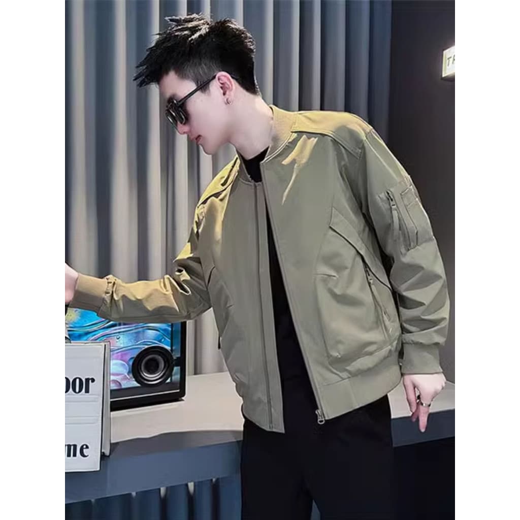 Street Wear bonito macacão curto jaqueta masculina na moda Casual uniforme de beisebol jaqueta roupas masculinas 2026 no