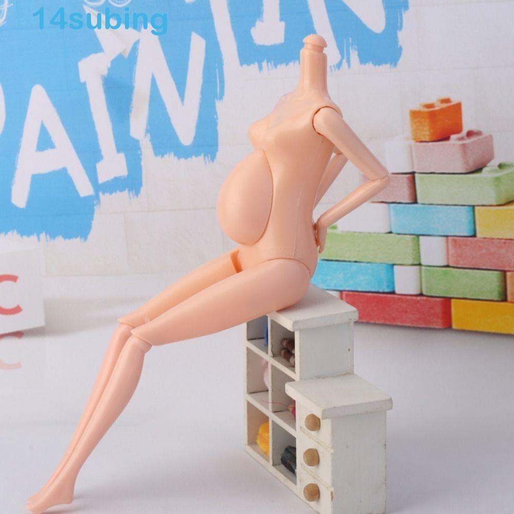 SUBING Brinquedos De Boneca Nua De Barriga Grande , Bonecas BJD Nuas Articuladas Removíveis Ajustáveis , Sem Cabeça