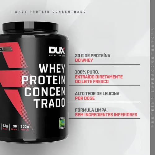 WHEY DUX PROTEIN CONCENTRADO 900g - CHOCOLATE BRANCO