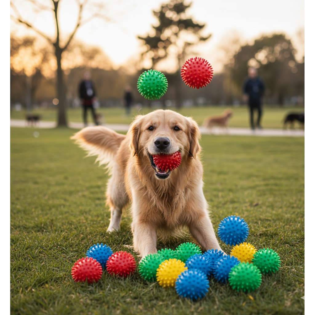 Diversão Garantida! 1 Bolinha Cravo Massageadoras para Cães e Gatos (Cores Sortidas)