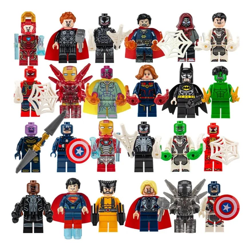 Bonecos De Montar Mini Personagens Compatíveis Blocos Tipo Lego