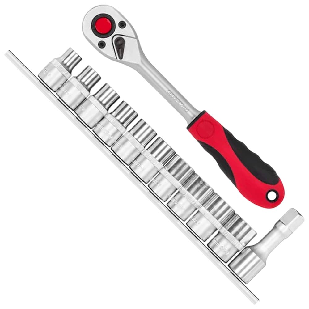 Jogo de Chave de Catraca 1/2 Com 12 Peças 10 a 19mm Gedore Red R69008012