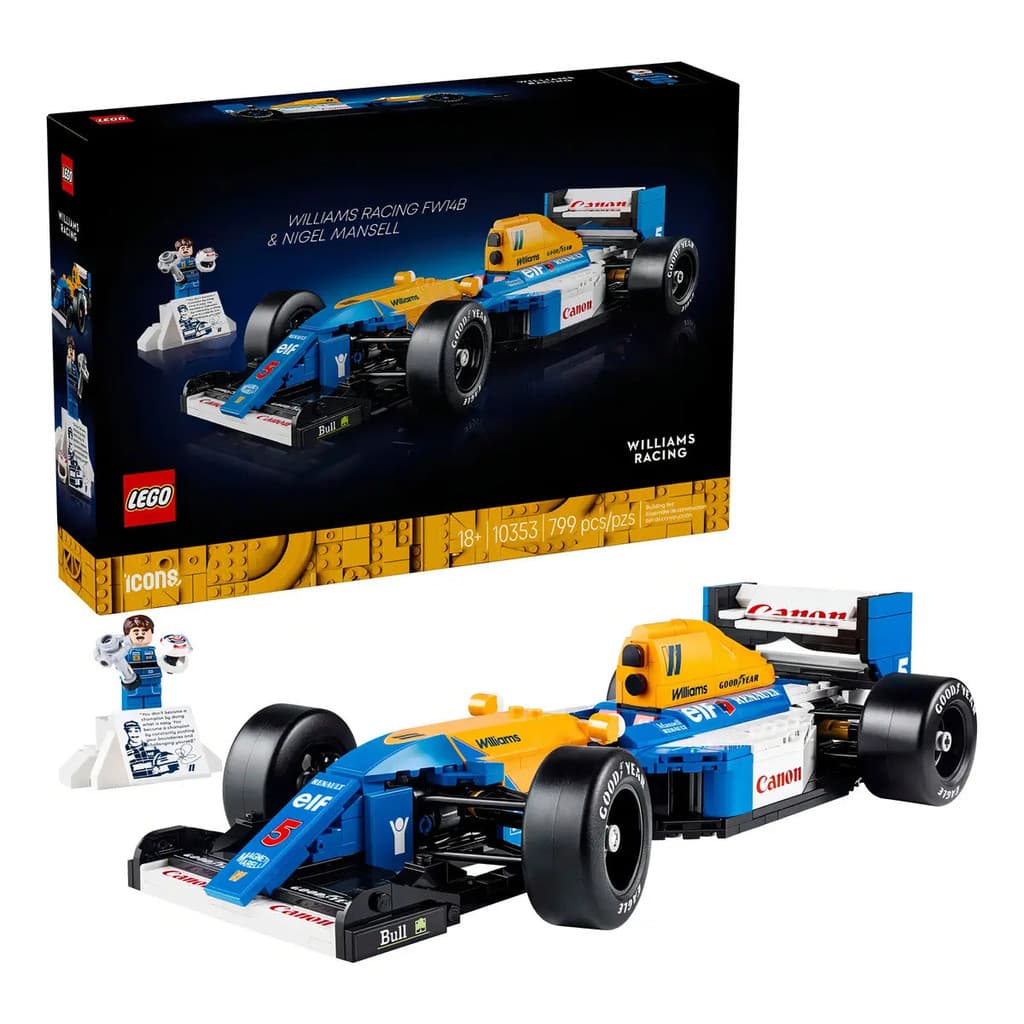 Blocos de Montar LEGO Icons Williams Racing 10353 Nigel Mansell 799 Peças