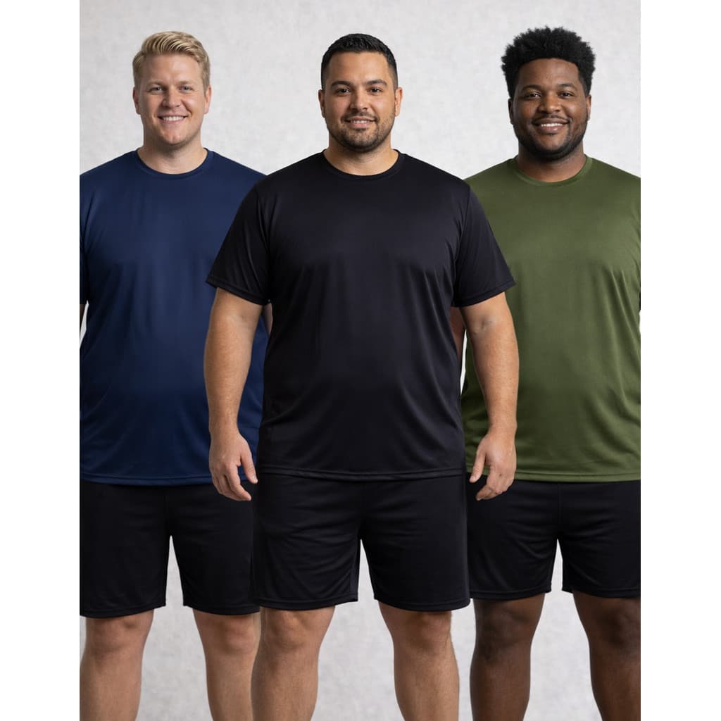 Kit 3 Camiseta Masculina Tecnologia Dry Plus Size Tamanho Grande Big Academia Treino Musculação