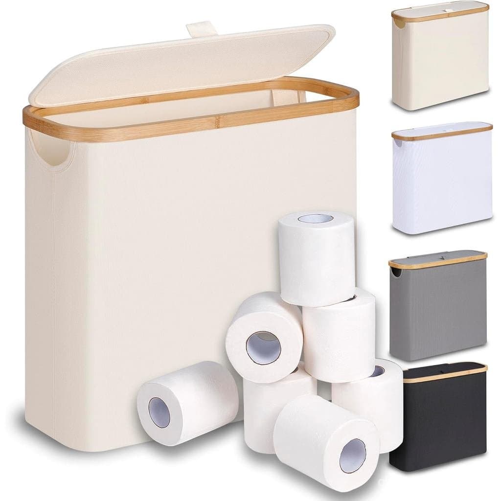 Cesto para Papel Higiênico efluky 28L, para Papel Higiênico com Tampa para Banheiro, Organizador de Armazenament