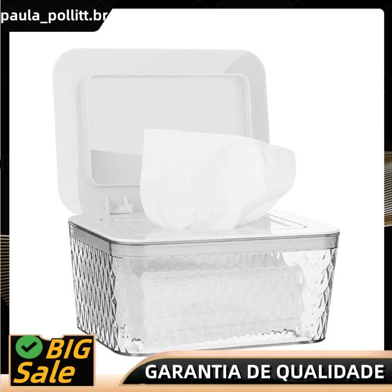 Recipiente De Lenços Umedecidos Com Design Selado Para Banheiro , Dispensador E Suporte Bebês Adultos , Manter De Fralda