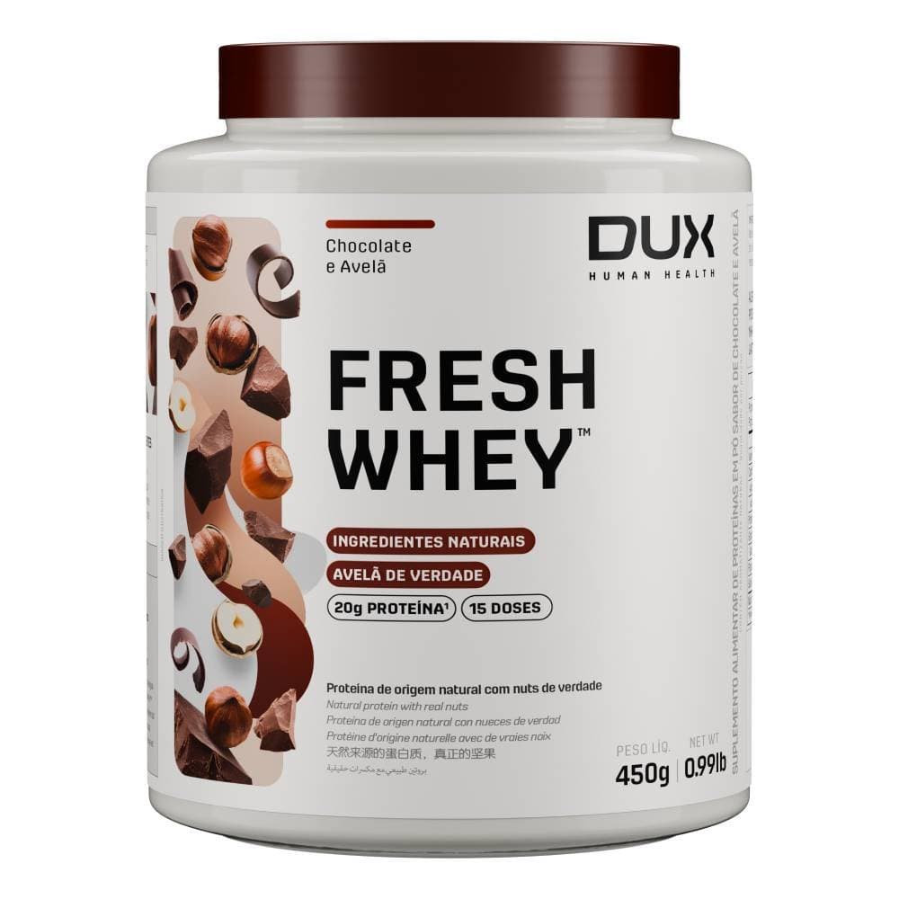 Whey Protein Dux Nutrition Fresh Whey Chocolate Belga E Avelã 450g
