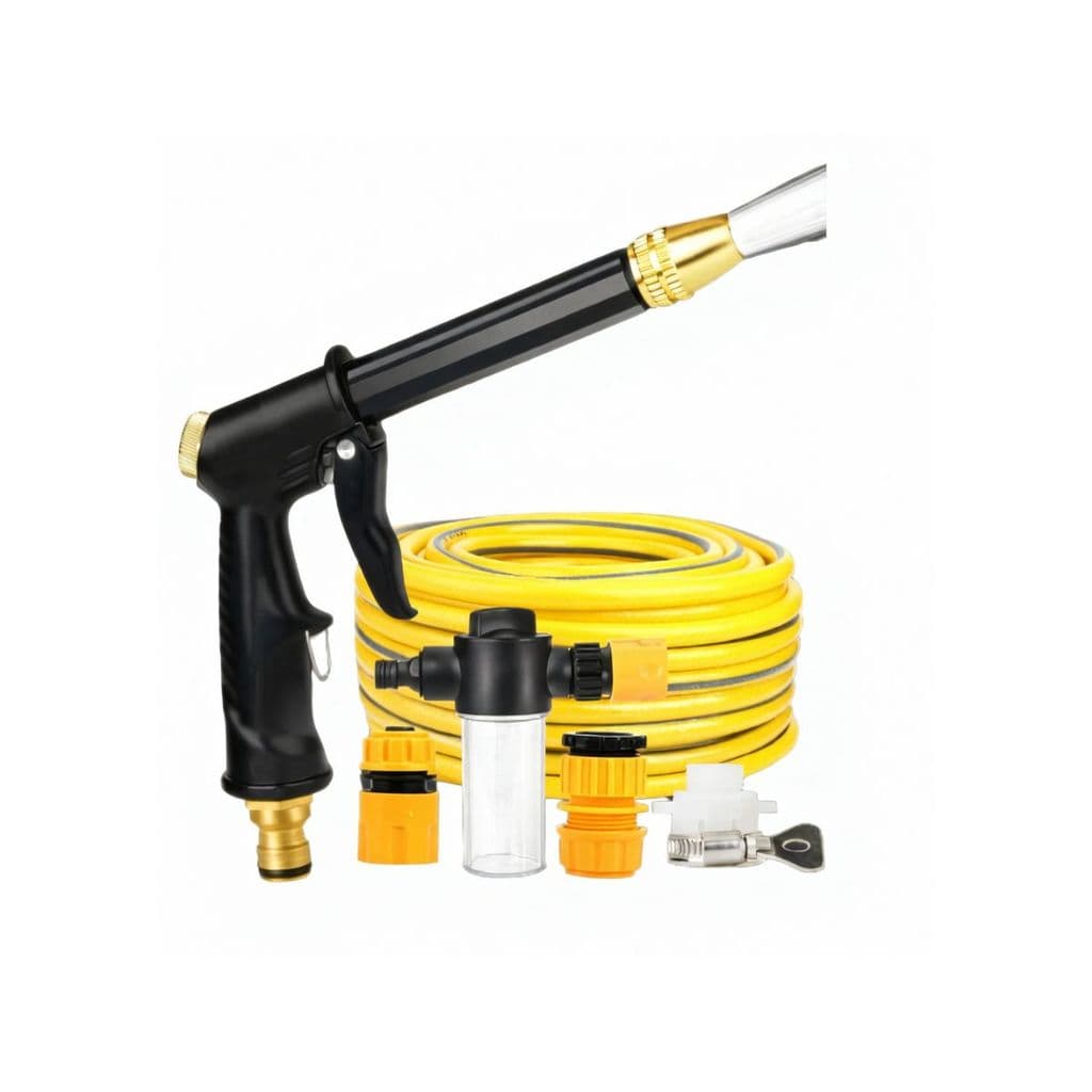 Kit Lavagem De Carro Com Mangueira Esguicho Engate Rápido Adaptadores Para Jardim Moto E Limpeza Automotiva Profissional