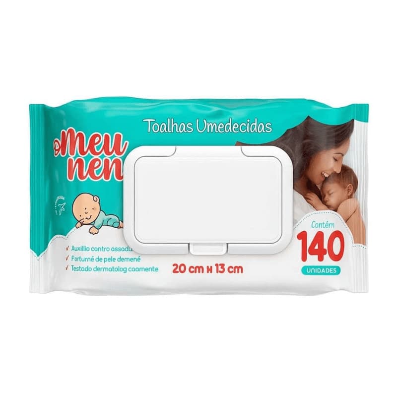 Toalhas Umedecidas Meu Nenê com 140 Unidades