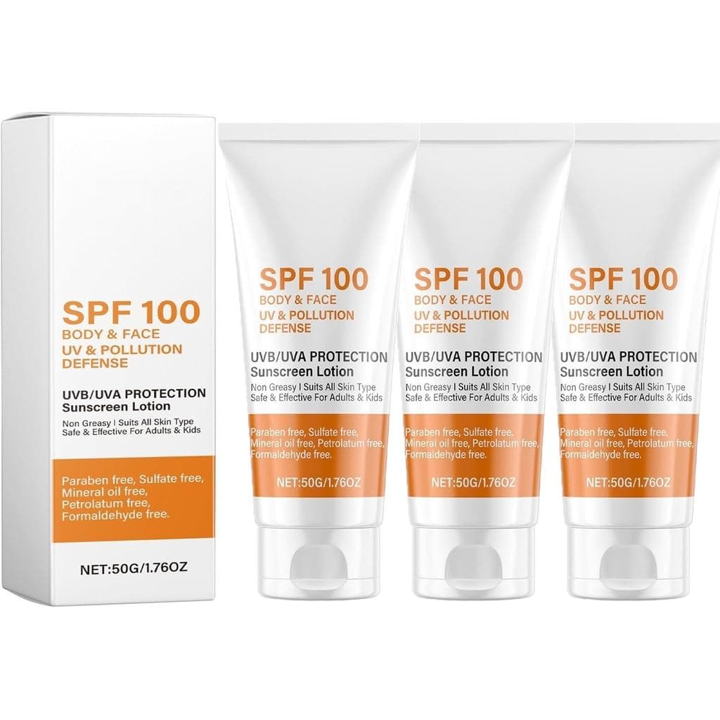Protetor solar SPF100, protetor solar hidratante, à prova d'água, não oleoso, forte proteção UVA/UVB, protetor solar par