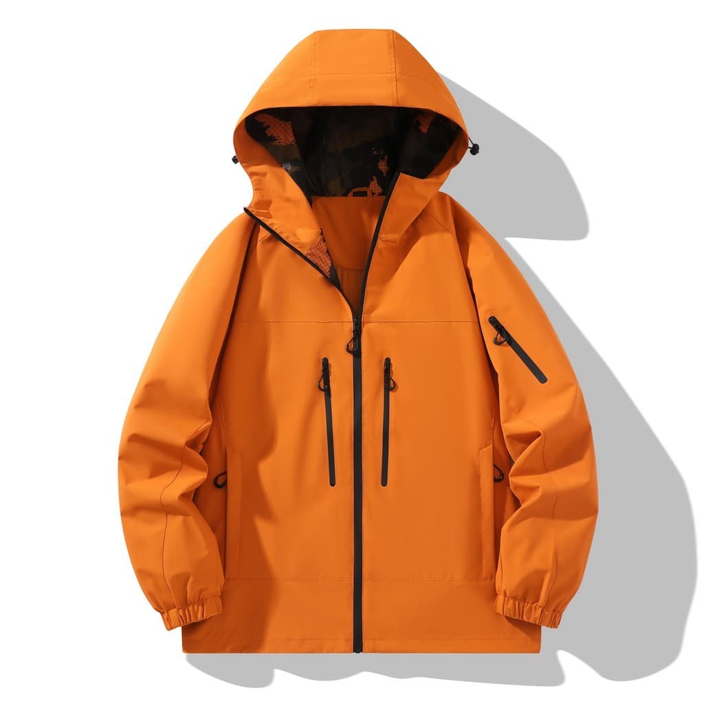 2025 outono inverno novo estilo jaqueta ao ar livre jaqueta masculina jaqueta com capuz masculino único Rush impermeável