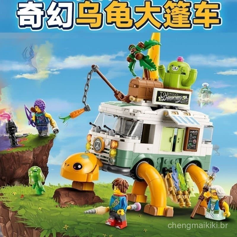 Blocos de montar Lego Dreamland, caravana de caçadores de tartarugas, brinquedos educativos de montagem para crianças
