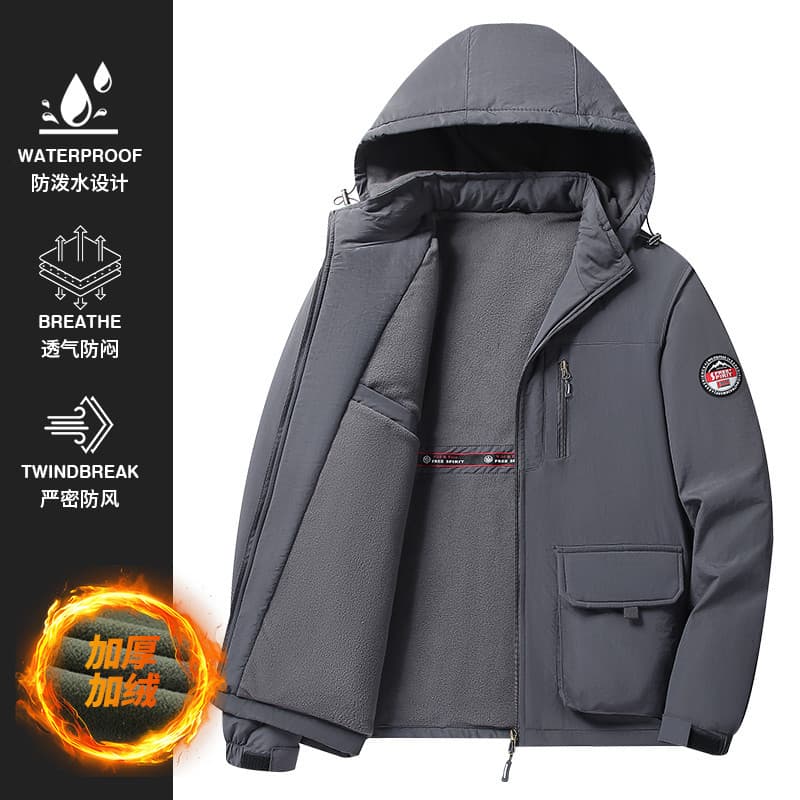 Jaqueta masculina Plus Size jaqueta espessada esportes ao ar livre jaqueta Casual