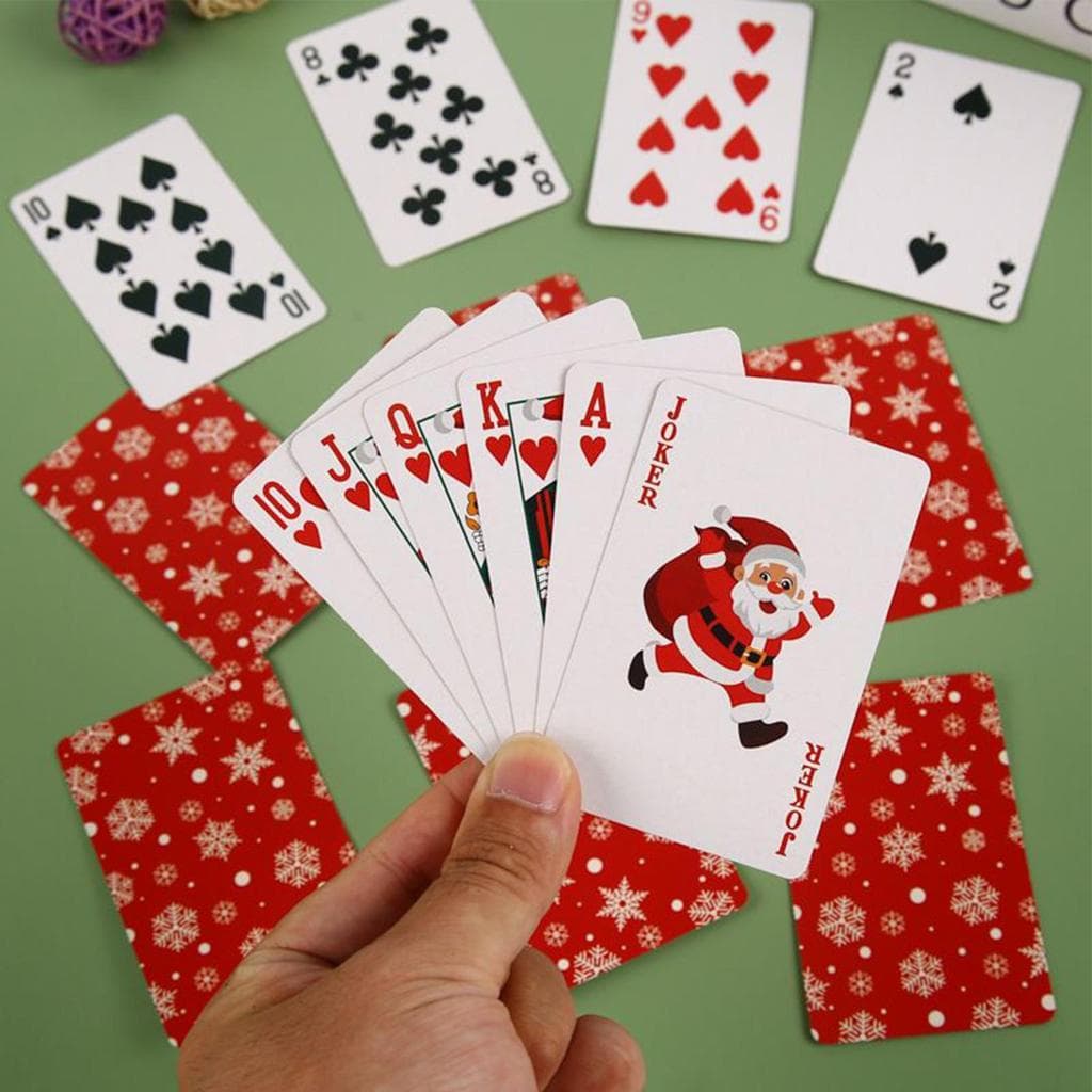 Baralho De Cartas De Jogar Clássico Divertido Jogo De Mesa De Natal Jogos Para Família Crianças Adultos Véspera Feriado 