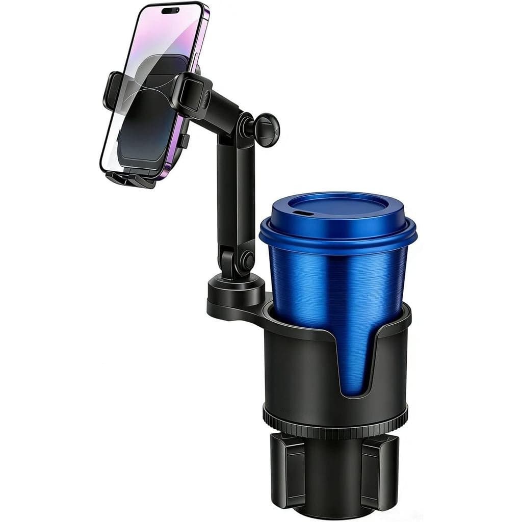 Suportes de celular para o seu carro, [360 ° Suporte ajustável para celular em porta-copos de carro para porta-copos de 