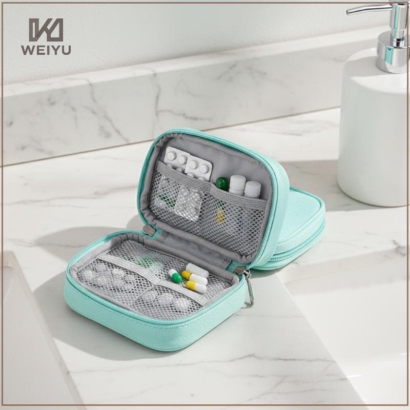 WEIYU Medicina Organizador Saco Kit De Primeiros Socorros Caixa De Armazenamento Portátil Para Acampamento Caminhadas Vi