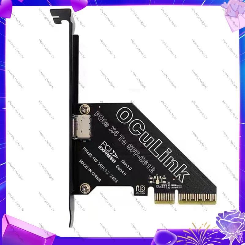 [vincent_c] Placa De Expansão PCIe 4.0 X4 Para Oculink SFF8611/8612 SFF-8639 U . 2 SSD Gráfica Externa Win/Linux