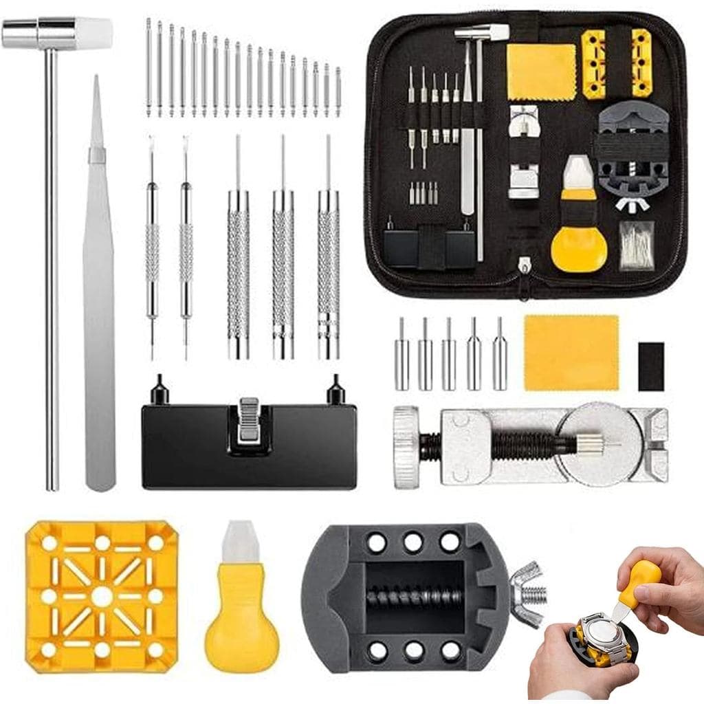 Kit Completo de Reparação de Relógios com 72 Peças, Kit de Ferramentas para Substituição de Bateria de Relógio, Kit de R