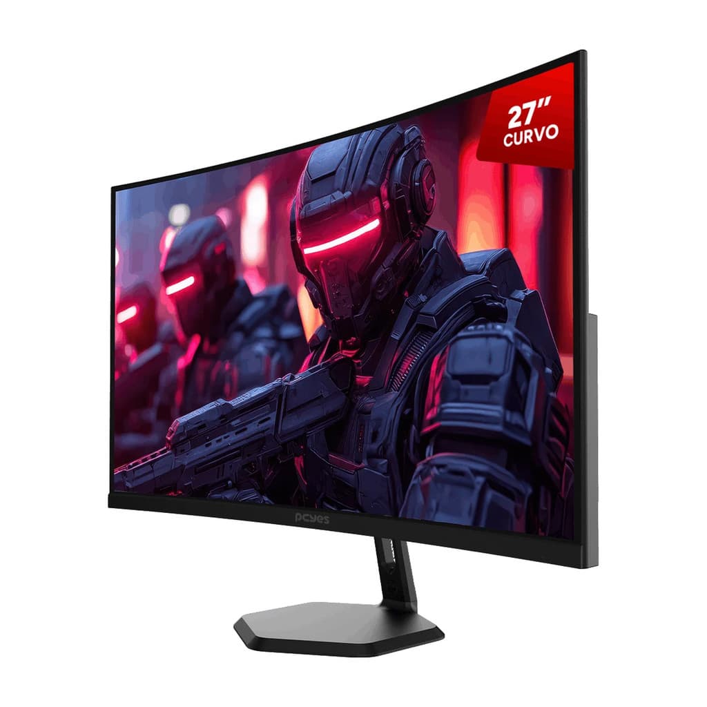 Monitor Gamer PCYES O-Creed O27CQ 27" Curvo Qhd Va 180HZ 1MS Hdmi/Vga Freesync Black Vulcan PMGO27CQ180BV - PCYES