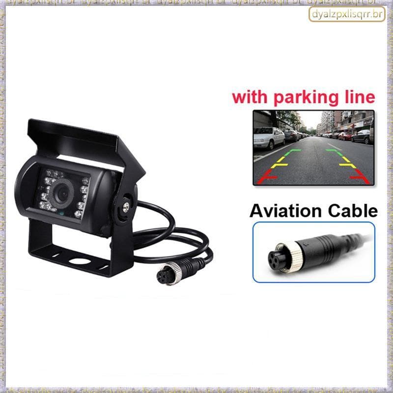 [Fsp] Cabeça De Aviação Monitor De Visão Traseira Do Carro Atualização 700Tvl Ccd 18 Ir Leds Câmera De Ré 12/24V Para Ca