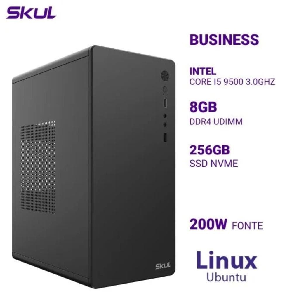 Computador B500 Core I5 9500 8Gb Ddr4 Ssd 256Gb - Skul