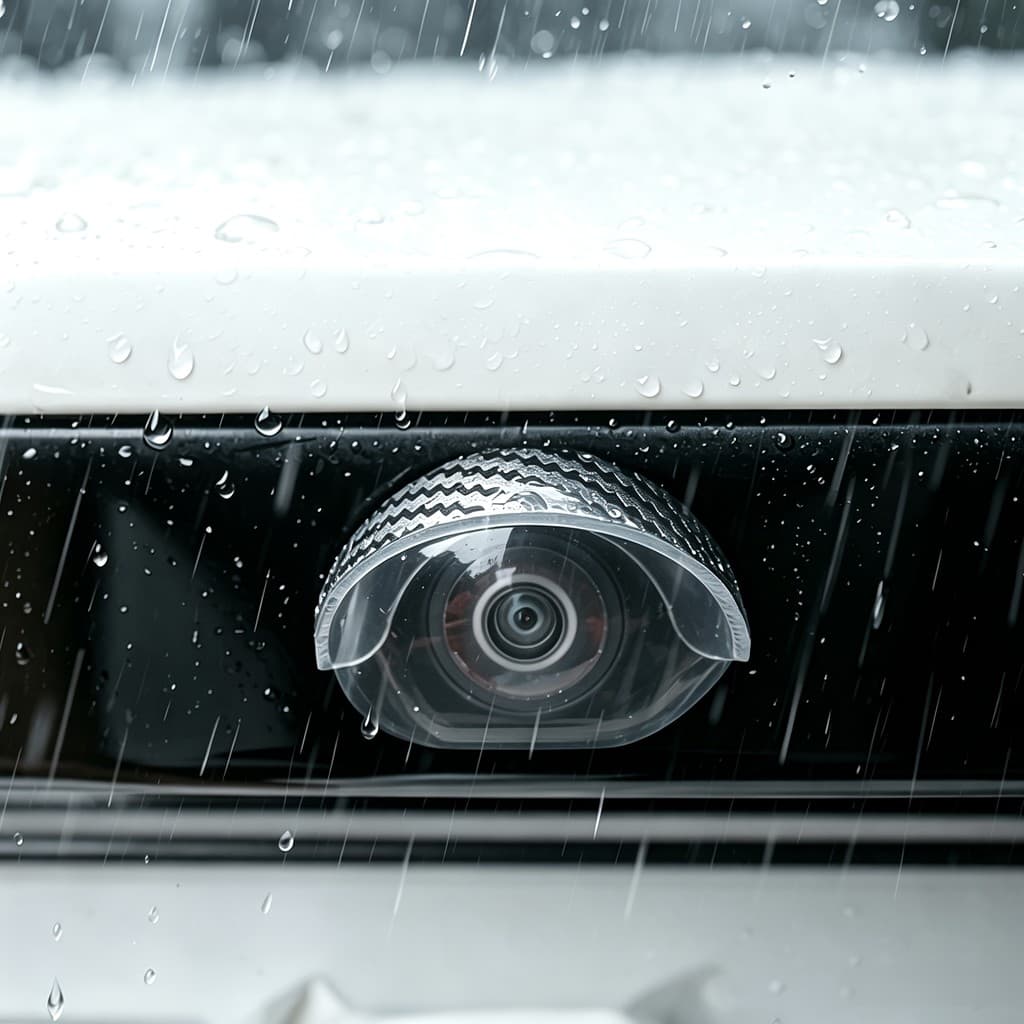 Câmera De Visão Traseira Do Carro Viseira De Chuva Capa Protetora À Prova D'água Anti-Reflexo Resistente A Arranhões