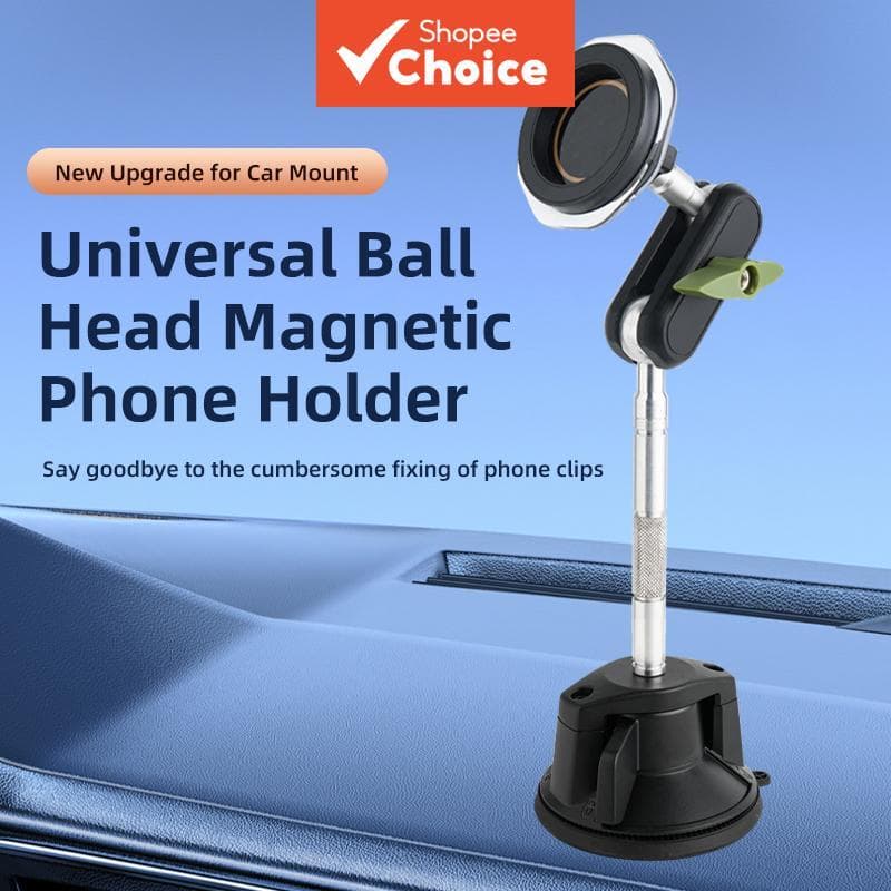Suporte Magnético Universal Anti-Vibração Para Telefone Carro 360 ° De Ventosa Giratório Navegação E Vídeo No